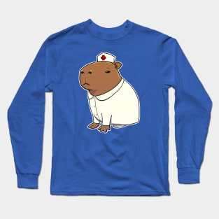 Capybara Nurse Costume Long Sleeve T-Shirt